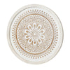 Boho Rustic Farmhouse Wood Framed Wall Medallion - White, Brown (17")